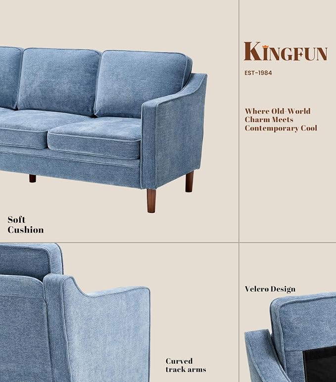 Kingfun Living Room Furniture Sets, 3 Seater Couch, Armchair and Loveseat - Image 6