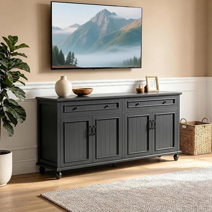 Scurrty Sideboard Buffet Cabinet, Vintage Coffee Bar Cabinets - Image 7