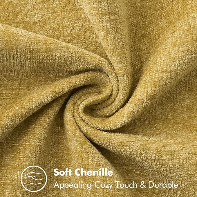 MIULEE Decorative Couch Throw Pillow Covers 18x18 Inch Mustard Yellow | - Image 4