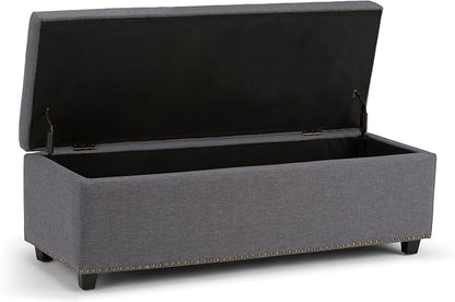 SIMPLIHOME Hamilton Storage Ottoman - Image 5
