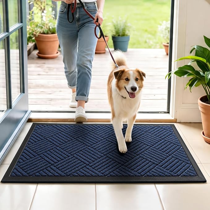 Front Door Mat, Heavy Duty Waterproof Doormat 31.5"x20", Stain Fade Resistant - Image 2