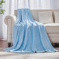 Light Blue Fleece Plush Throw Blanket 60"x80"for Couch Fuzzy Cozy Flannel | by JIAHANNHA