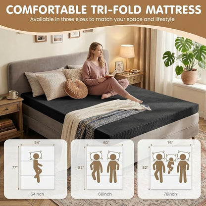 JUIKURY Foldable Convertible Sofa Bed, Tri-Fold Floor Couch Sleeper Sofa - Image 6