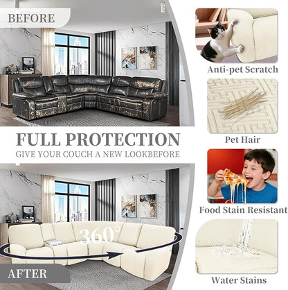 100% Waterproof Sectional Recliner Couch Covers - Image 5