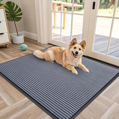 OLANLY Front Door Mat 40x32, Waterproof Heavy-Duty Indoor Outdoor Doormat | Ash by OLANLY