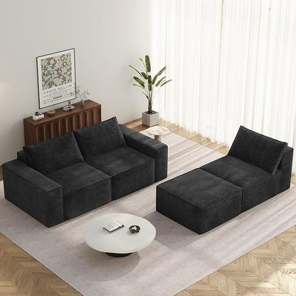 Vesgantti 114" Modular Boneless Couch, Modern 4 Sester Sectional Sofa - Image 8