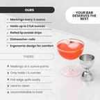 A Bar Above Premium Bell Jigger, 304 Stainless Steel Double Cocktail Jigger with 10 Internal Measurements, Heavy Duty Professional Bar Tool for Bartending, Gold Finish, Ergonomic Design, 1 Pack