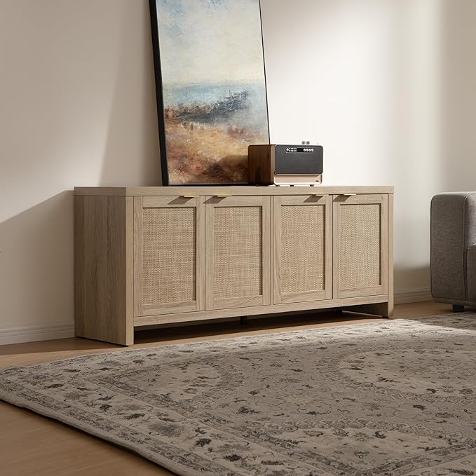 SICOTAS TV Stand for Living Room Boho Entertainment Center for Bedroom - Image 6