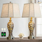 Vintage Table Lamps Set of 2 for Living Room Bedroom, 2 USB Ports 25'' Rustic by Reyokale