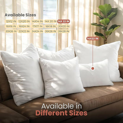Utopia Bedding 14x22 Pillow Inserts, 2 Pack | Indoor cushion inserts - Image 6