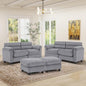 HAOMARKETS Corduroy 4-Piece Sofa Set, Upholstered Ottoman Set of 2 and 2 by HAOMARKETS