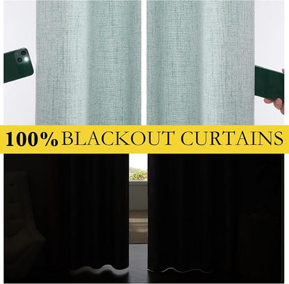 NICETOWN Seafoam Green Blackout Curtains - Image 6