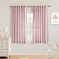 MYSKY HOME Pink Curtains for Girls Bedroom, Semi Sheer Nursery Curtains 63 Inch by MYSKYHOME