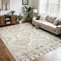8x10 Washable Area Rugs for Living Room, Dining Room- Morocco Beige | Boho by Srugn