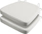 AAAAAcessories D-Shaped Chair Cushions, Machine-Washable Cover, Natural Linen by AAAAAcessories
