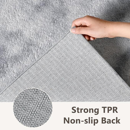 2x6 Tie-dye Light Grey Runner Rug Washable Non-Slip - Image 6