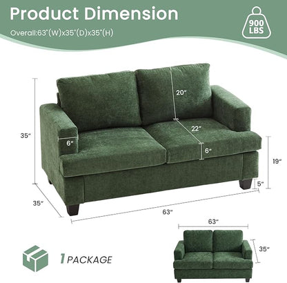 YOUDENOVA Sofa Couch, 3 Piece Set Comfy Sofa, 2 Loveseat & 3 Seater Sofa - Image 2