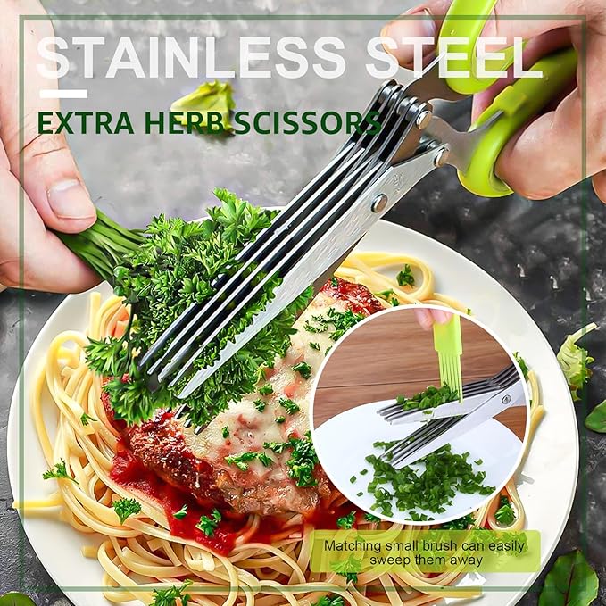 ONEBOM Kitchen Scissors 2 Pack, Heavy Duty All Purpose Shears for Cutting Meat, Fish, Poultry, Dishwasher Safe, Stainless Steel with Blade Kitchen Salad Scissors (Black)