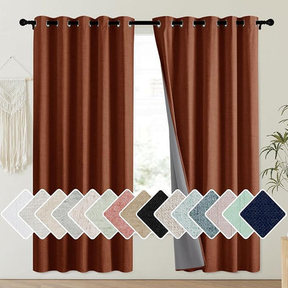 NICETOWN 100% Absolutely Blackout Linen Curtains by NICETOWN