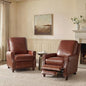 HULALA HOME Genuine Leather Manual Recliner Chairs Set of 2 by HULALAHOME