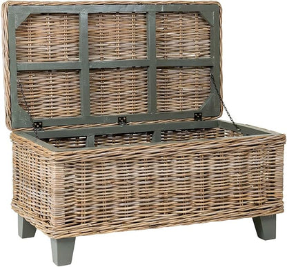East at Main Woven Rattan Storage Coffee Table - Image 4