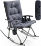 EVER ADVANCED Oversized Folding Rocking Camping Chair, Padded Portable Rocker by EVERADVANCED