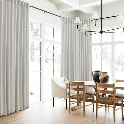 RYB HOME Linen Semi Sheer Curtains - Image 4