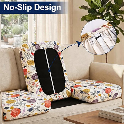 Smiry Waterproof Patio Cushion Covers, Stretch Outdoor Furniture Covers | Couch - Image 4
