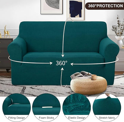 U-NICE HOME Loveseat Cover Stretch Couch Cover Sofa Slipcover, 1-Piece Sofa - Image 3