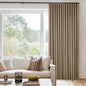 Light Brown Blackout Linen Curtains 108 Inches Long Pinch Pleated | Black Out by Twodrapes