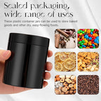 Patelai 4 Pieces Round Wide-mouth Leak Proof Plastic Container Jars with Lids for Travel Storage Makeup Beauty Products Face Creams Oils Salves Ointments DIY Making(8 Ounce,Pure Black)