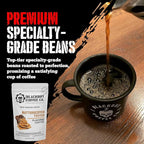 Blackout Coffee Butterscotch Toffee Flavored Medium Roast - Freshly Roasted in the USA - 12 oz Ground Coffee Pouch