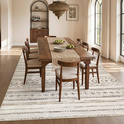 cotiled Boho 10x14 Area Rug for Living Room: Large Moroccan Washable Rug | - Image 7