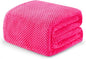 Exclusivo Mezcla Soft Waffle Fleece Bed Blanket Queen Size, Hot Pink | by ExclusivoMezcla