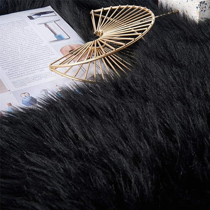 EasyJoy Ultra Soft Fluffy Shaggy Area Rug Faux Fur Rug Chair Cover Seat Pad - Image 6