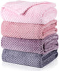 Newwiee 4 Pcs Flanne Fleece Throw Blanket by Newwiee