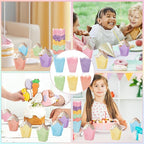 180Pcs Pastel Tulip Cupcake Liners Colorful Muffin Baking Cups Pink Blue Purple Yellow Orange Green Cupcake Wrappers for Spring Easter Holiday Party Supplies