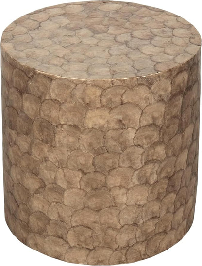 East at Main Capiz Shell Side Table – Tea Brown Accent Table, Small Decorative - Image 4