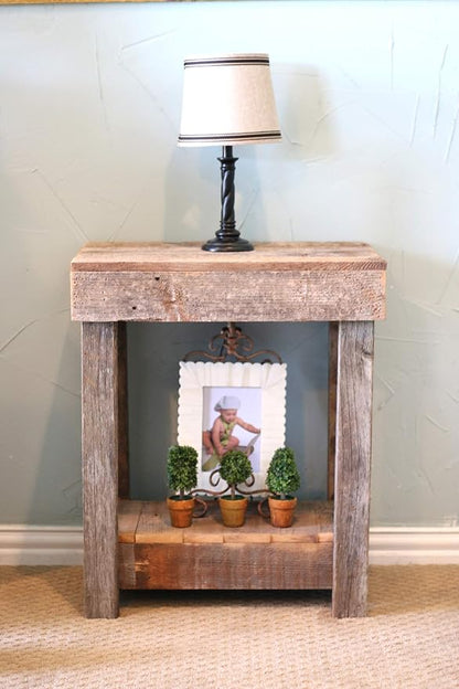 Doug and Cristy Designs Natural Rustic End Table by DougandCristyDesigns