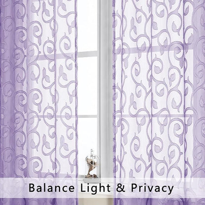 Furman Extra Long Sheer Curtains 96 inches Long - Image 3