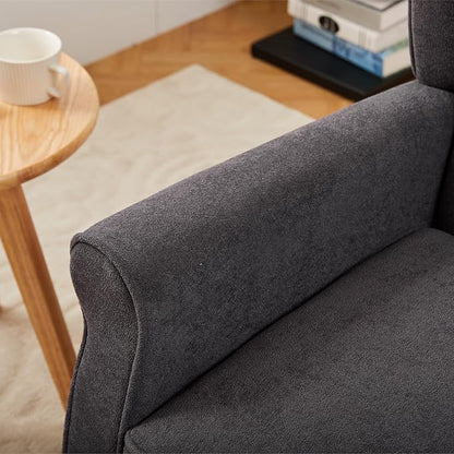 Upholster Accent Armchair & Side Table 2-Piece Set, Chenille Vintage Style - Image 6