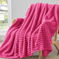 BEDELITE Ribbed Twin Blanket for Couch & Bed, Hot Pink, Warm Yet Lightweight by BEDELITE