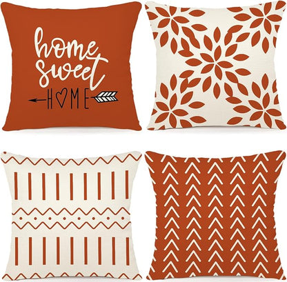 YCOLL Fall Pillow Covers 16x16 Set of 4, Modern Sofa Throw Pillow Cover by PillowCoversExpert