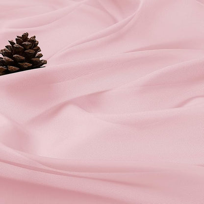 Blush Pink Sheer Curtains 72 Inches Long 2 Panels Set, Light Filtering Sheer - Image 4