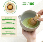 TEANAGOO Matcha Whisk Set,10 Pcs Matcha Set,Matcha Kit for Ceremony,Matcha Tea Set for Making Breakfast/Latte,Matcha Whisk Set and Bowl with All Accessories,Gift for Matcha Lover/Friend/Family