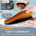 Spring Form Pans for Cheesecake, 6/8/10 Inch NONSTICK Springform Pan Set - Cheesecake Pan Set with LEAKPROOF SILICONE PROTECTOR - Cheese Cake Pans for Baking in WATER BATH - NO FOIL WRAP