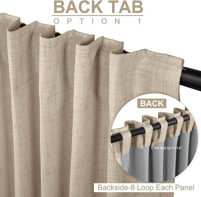 Linen Textured Total Blackout Curtains - Image 4