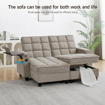 Auvsoce 71" Chaise Lounge Chair Indoor, Convertible Sleeper Sofa Bed - Image 6