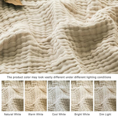 EMME Muslin Blankets for Adults Throw Blanket for Couch Breathable Gauze Soft - Image 8