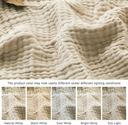 EMME Muslin Blankets for Adults Throw Blanket for Couch Breathable Gauze Soft - Image 8